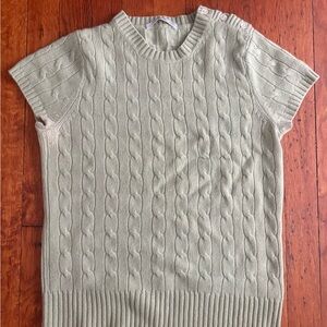 J.Crew Women's Cable Knit Sweater - Avocado Green medium